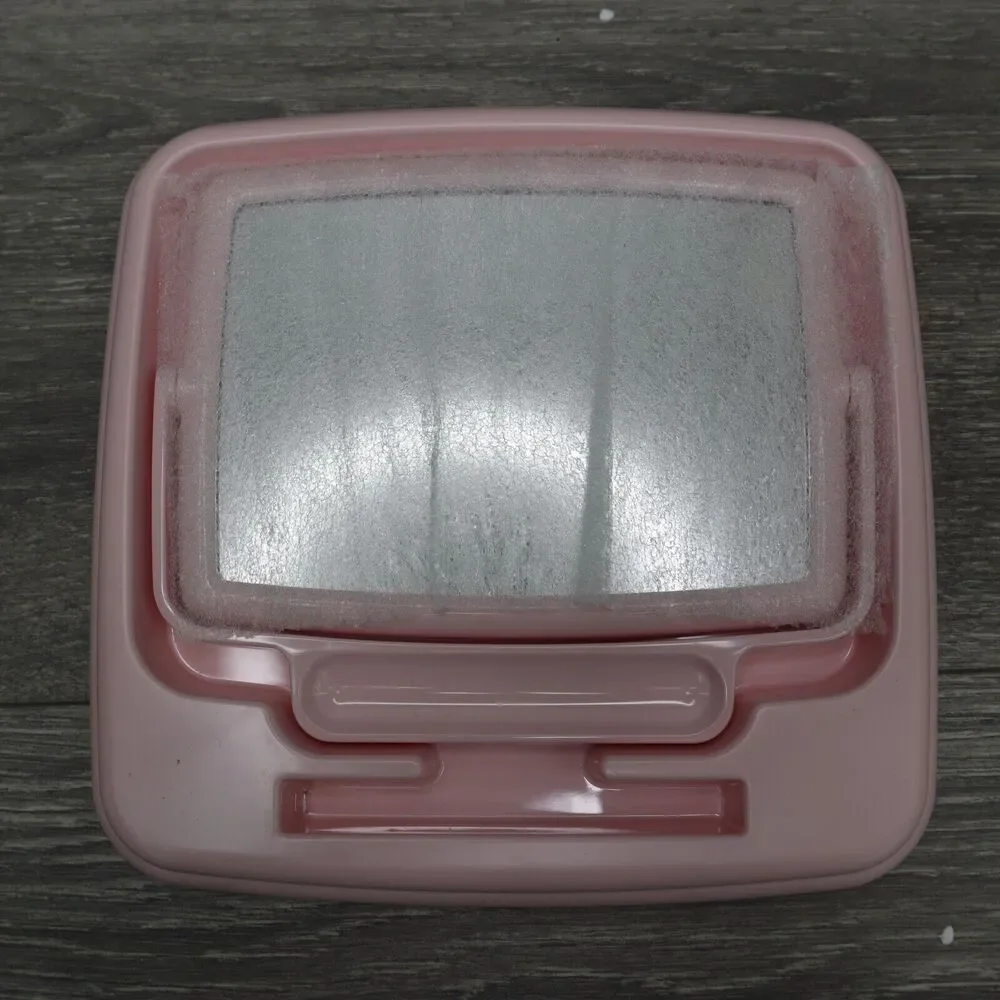 Showcase Mirror Tray Pink Tabletop Vanity Makeup Travel Folding Health Beauty